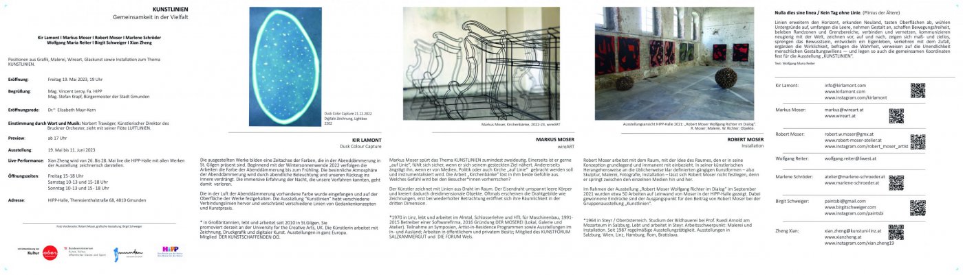 Information Eröffnung und teilnehmende Künstler*innen